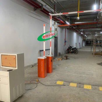 lắp barie tự động gần gập cho tầng hầm giữ xe