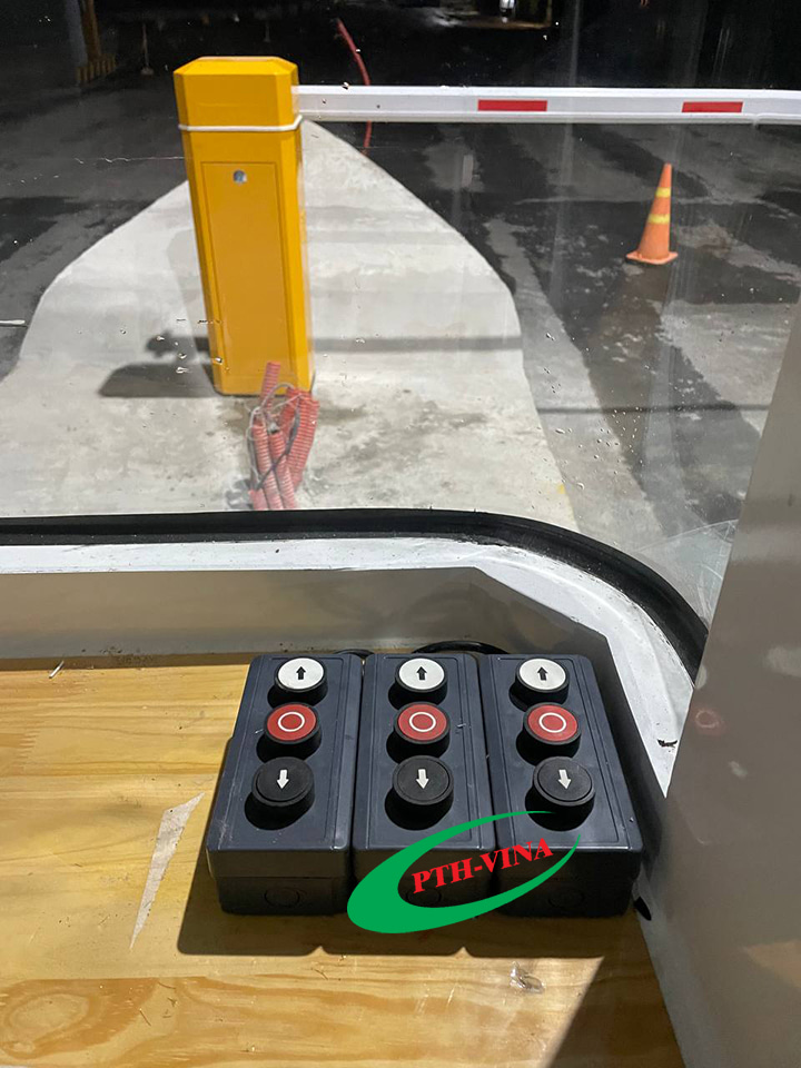 Vị trí lắp nút nhấn điều khiển barie tự động