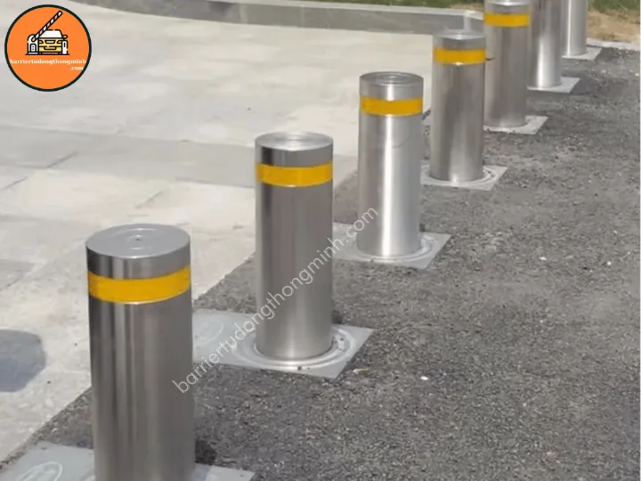 lắp trụ bollard chắn xe tại vĩnh long