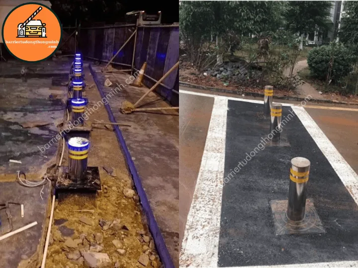 lắp trụ bollard tự động tại đà nẵng