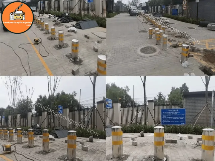 lắp cột chắn bollard tại đồng tháp