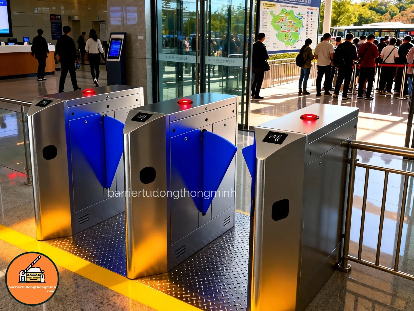 cổng flap kiểm soát ra vào sân bay