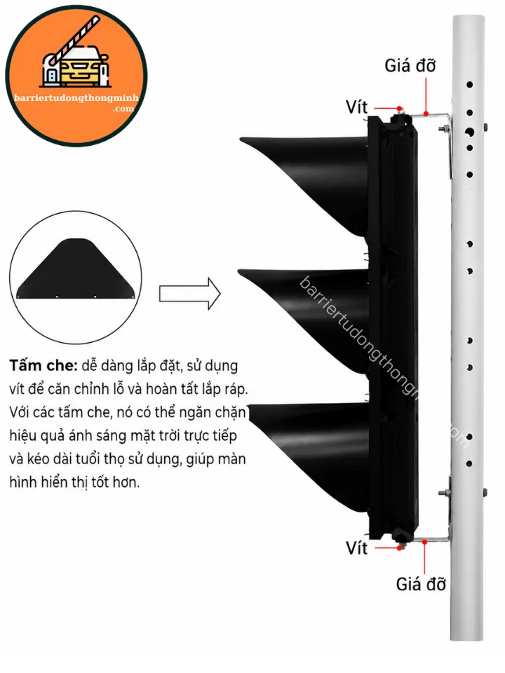 lắp đặt đèn giao thông 3 màu
